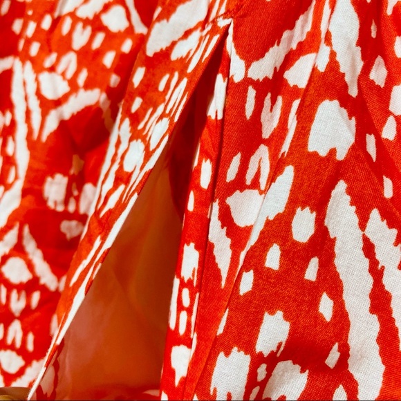 J.Crew Size Large Orange Mini Skirt with Liner and Pockets - Picture 5 of 7